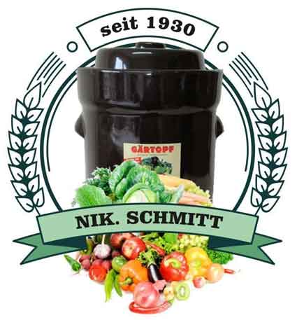 German Nik Schmitt Fermentation Pickling Ceramic Crocks