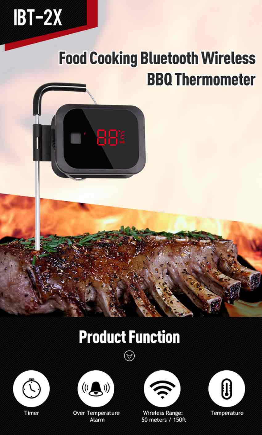 Inkbird Digital Bluetooth Wireless Thermometer Cooker Kitchen Oven